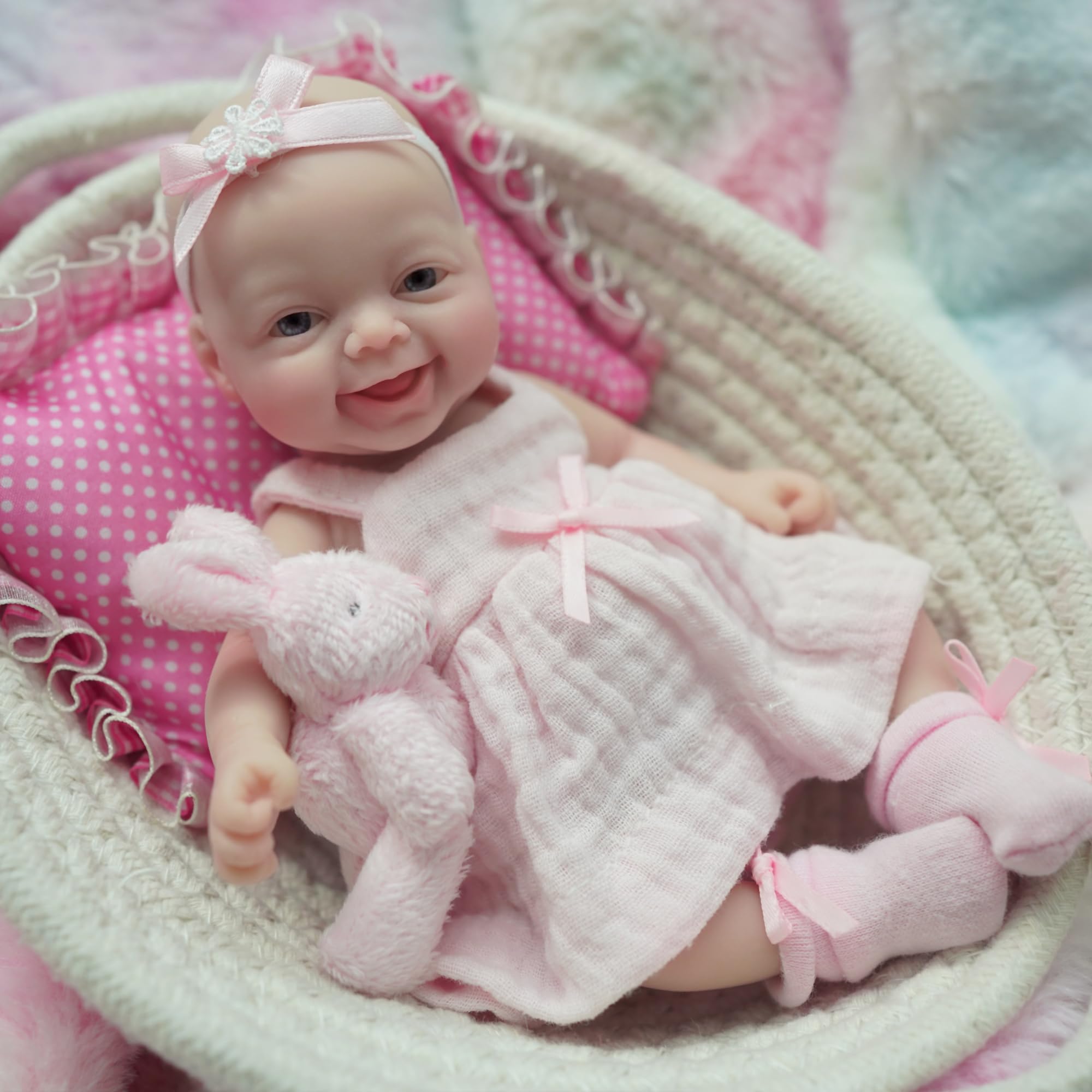 Reborn Baby Doll Silicone Realistic - دمية واقعية مصنوعة من السيليكون بحجم