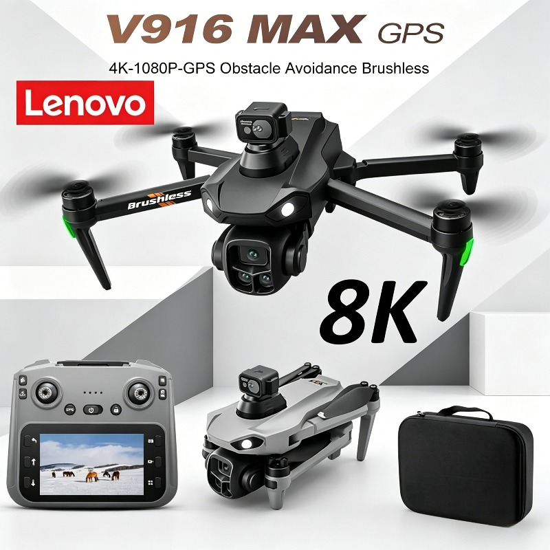 Fpv Brushless Rc Drone 4K - طائرة لينوفو V916MAX الاحترافية بدون طيار
