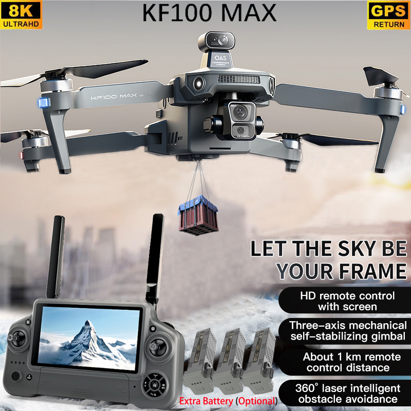 Fpv Brushless Rc Drone 4K - KF100 MAX GPS الطائرة بدون طيار