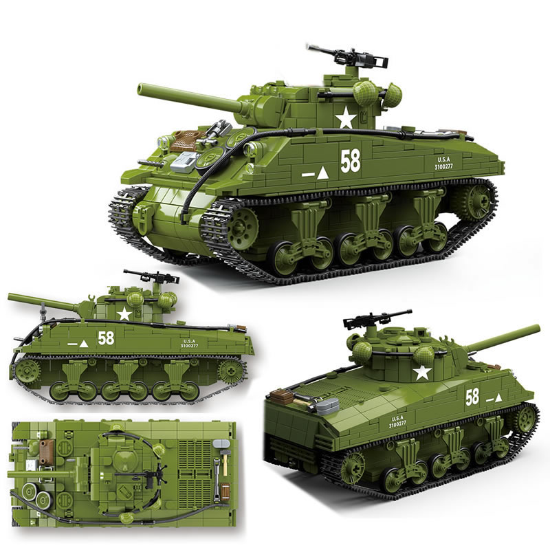 Lego Compatible Military Tank - جديد الحرب العالمية الثانية الأسلحة العسكرية