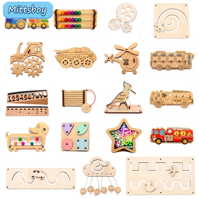 Montessori Wooden Busy Board Toddler - لتقوم بها بنفسك مشغول مجلس مونتيسوري