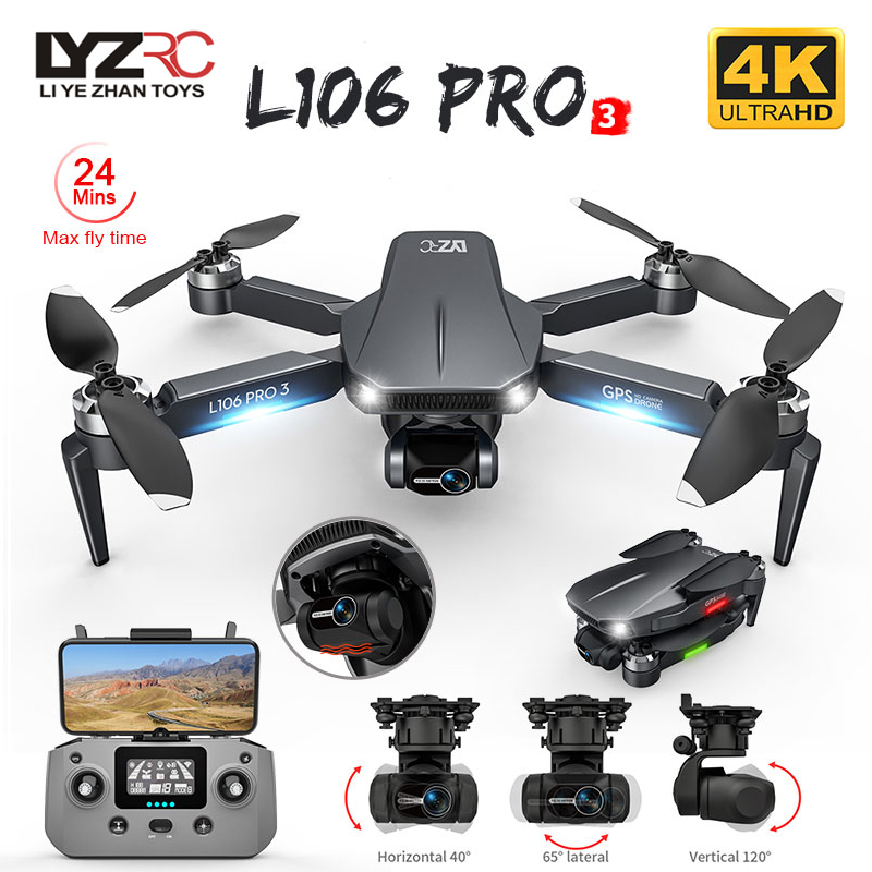 Fpv Brushless Rc Drone 4K - L106 Pro 3 طائرة بدون طيار