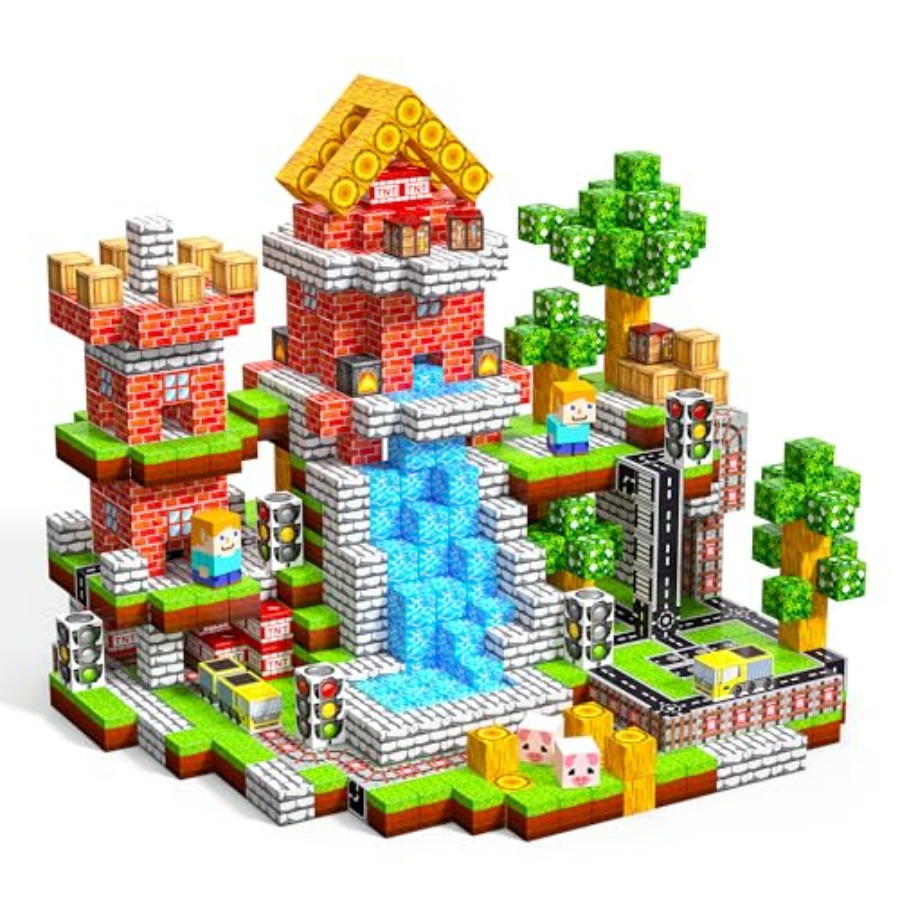 Magnetic Building Tiles Set 100Pcs - 100 قطعة من المكعبات المغناطيسية، مجموعة