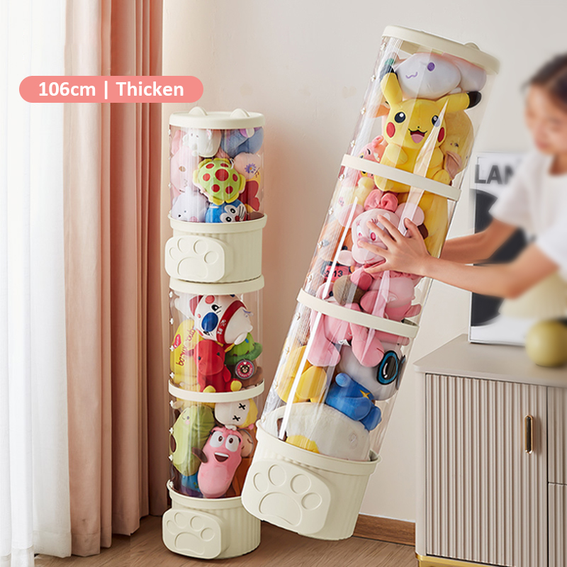 Dolls - صندوق تخزين شفاف للدمى المحشوة، حاوية
