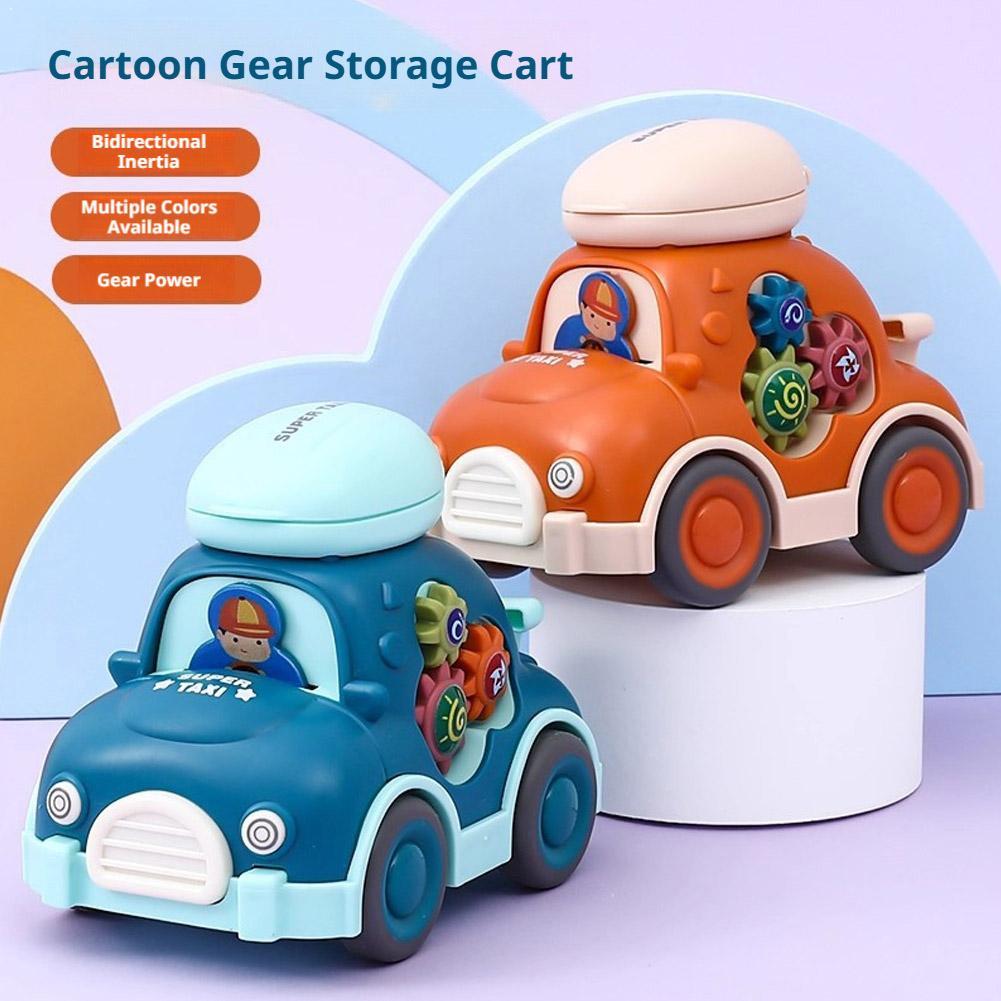 Educational Toys - سيارة لعبة كرتونية صغيرة تعمل بالسحب