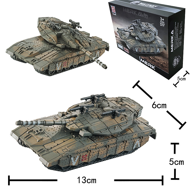 Lego Compatible Military Tank - 1/72 إسرائيل ميركافا نموذج دبابة قتال