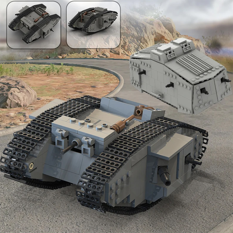 Lego Compatible Military Tank - MOC WW1 ألمانيا العسكرية A7V القتالية