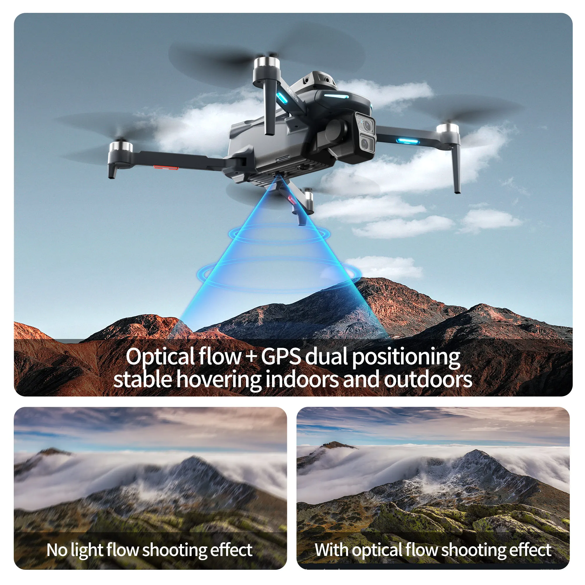 طائرة بدون طيار XT606 الأصلية  - مراجعة Fpv Brushless Rc Drone 4K وسعره