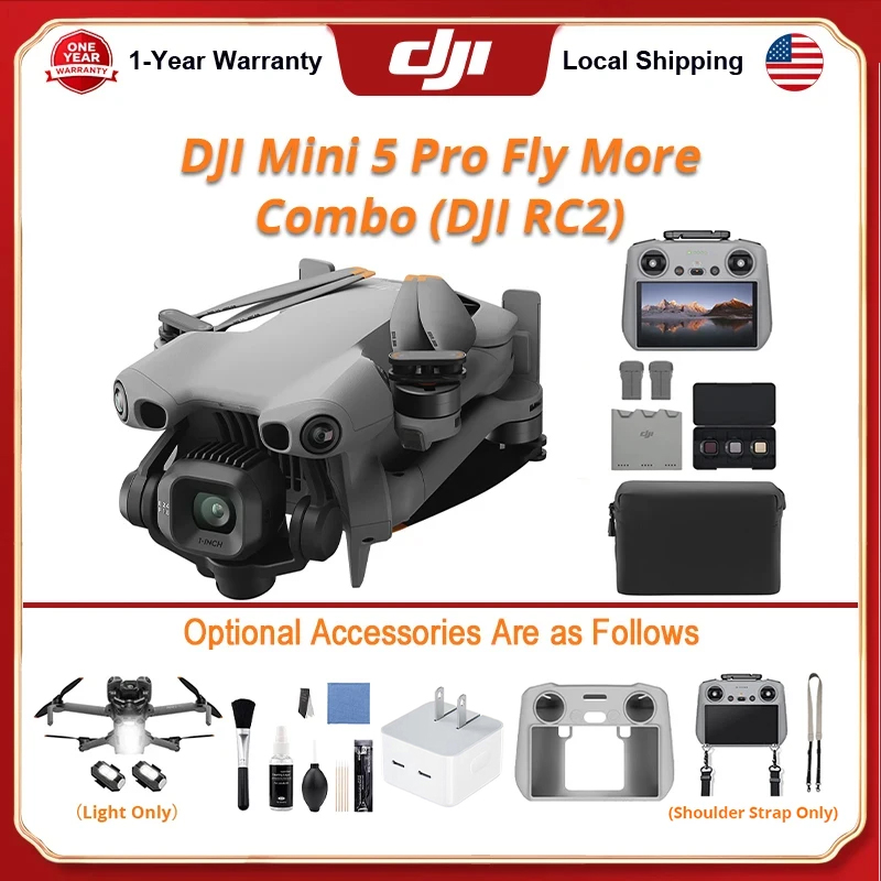 طقم طائرات DJI Mini 5 Pro Fly  - مراجعة Fpv Brushless Rc Drone 4K وسعره