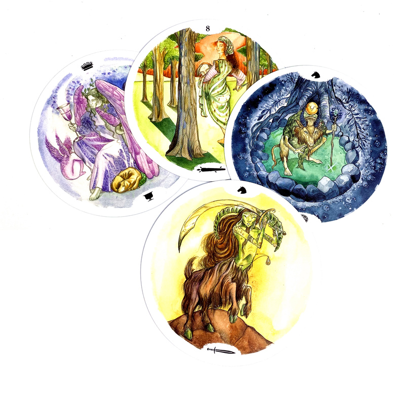نمط جديد دائرة الحياة بطاقات ا - مراجعة Tarot Cards Deck With Guidebook وسعره