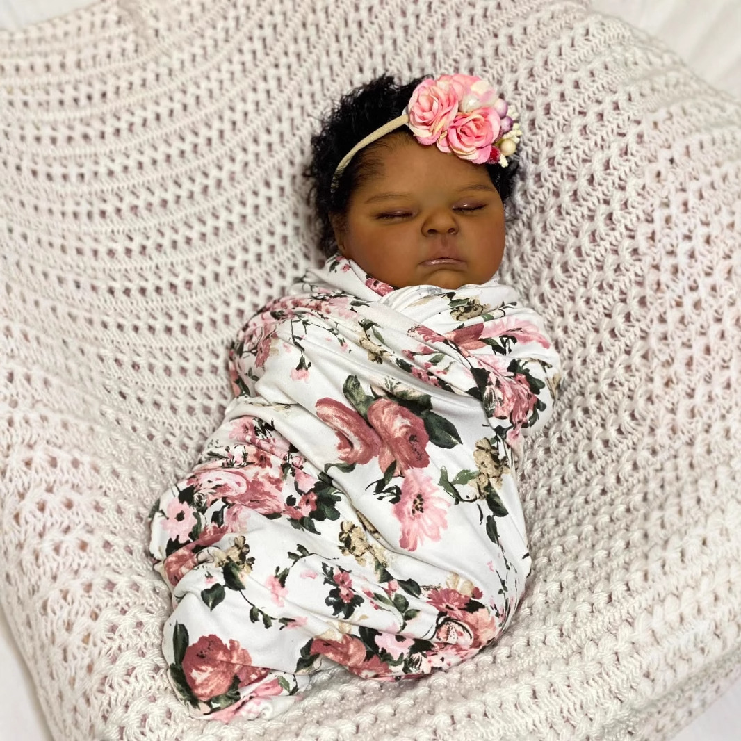 الجلد الداكن الخوخ 19 بوصة ناب - مراجعة Reborn Baby Doll Silicone Realistic وسعره
