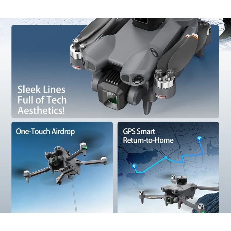 طائرة بدون طيار AE51 RC FPV جد - مراجعة Fpv Brushless Rc Drone 4K وسعره
