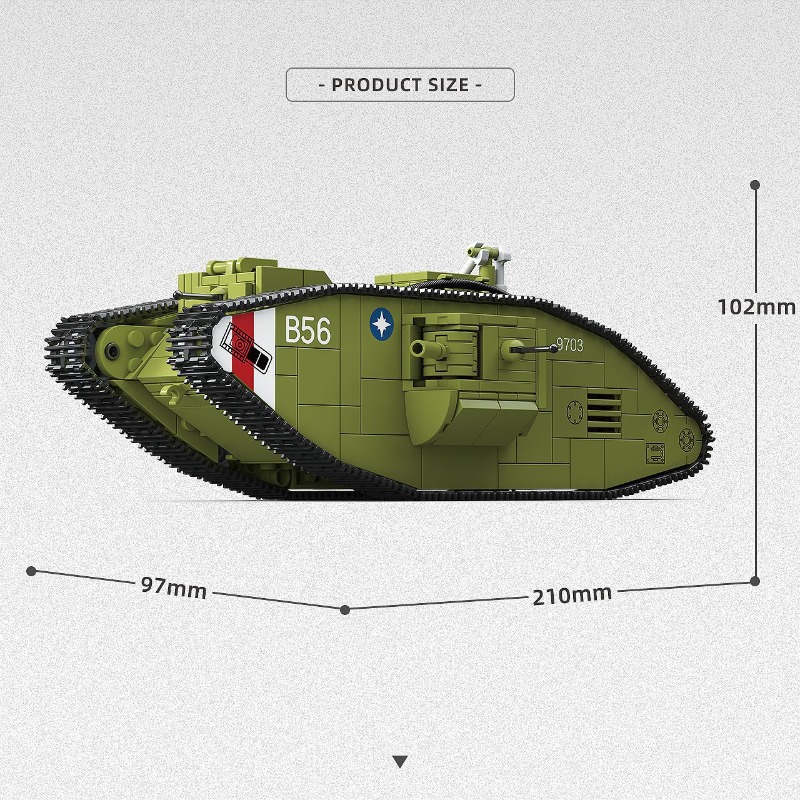 900 قطعة من مكعبات بناء دبابة  - مراجعة Lego Compatible Military Tank وسعره