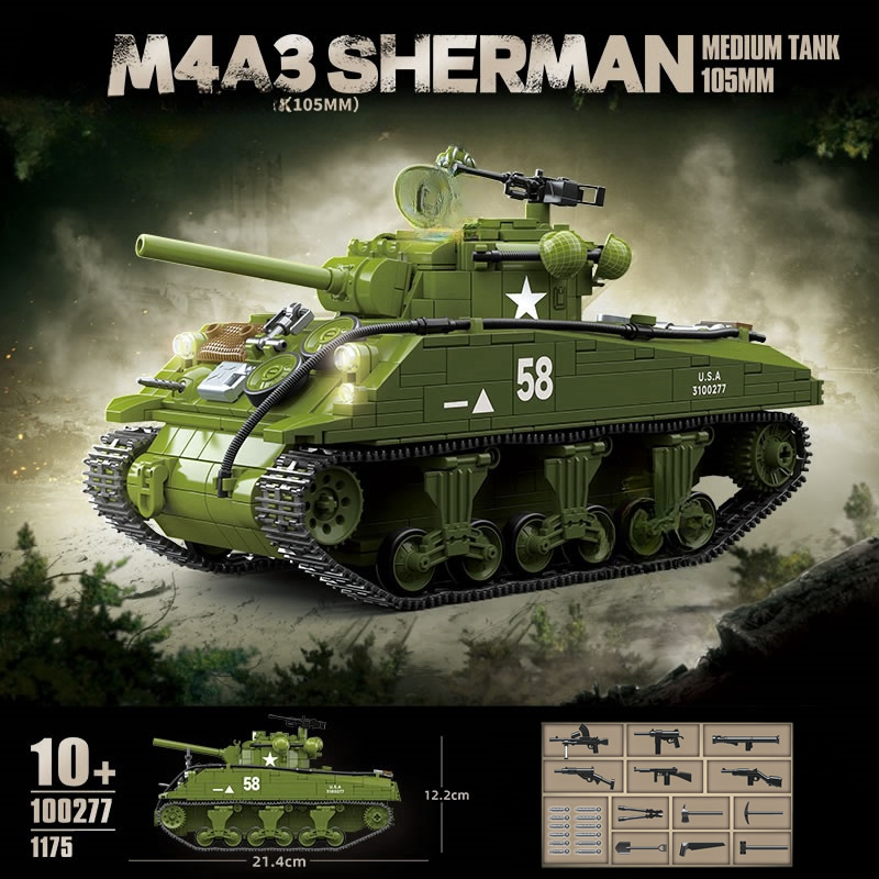 جديد الحرب العالمية الثانية ال - مراجعة Lego Compatible Military Tank وسعره