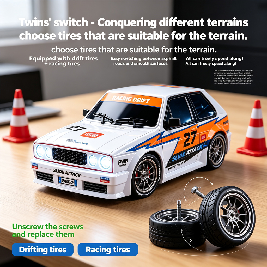 سيارة دريفت S60 RC جديدة بمقيا - مراجعة Rc Drift Car 1 24 Scale 4Wd وسعره