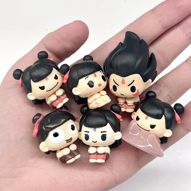 Ne Zha 2 الجلوس في صف سلسلة حق - مراجعة Anime Action Figure Blind Box وسعره