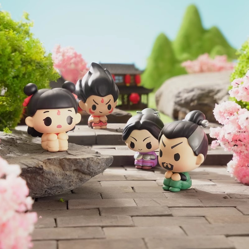 Ne Zha 2 الجلوس في صف سلسلة حق - مراجعة Anime Action Figure Blind Box وسعره