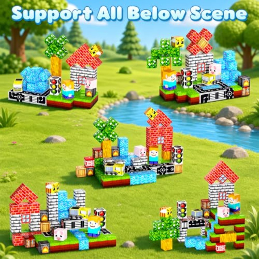 100 قطعة من المكعبات المغناطيس - مراجعة Magnetic Building Tiles Set 100Pcs وسعره
