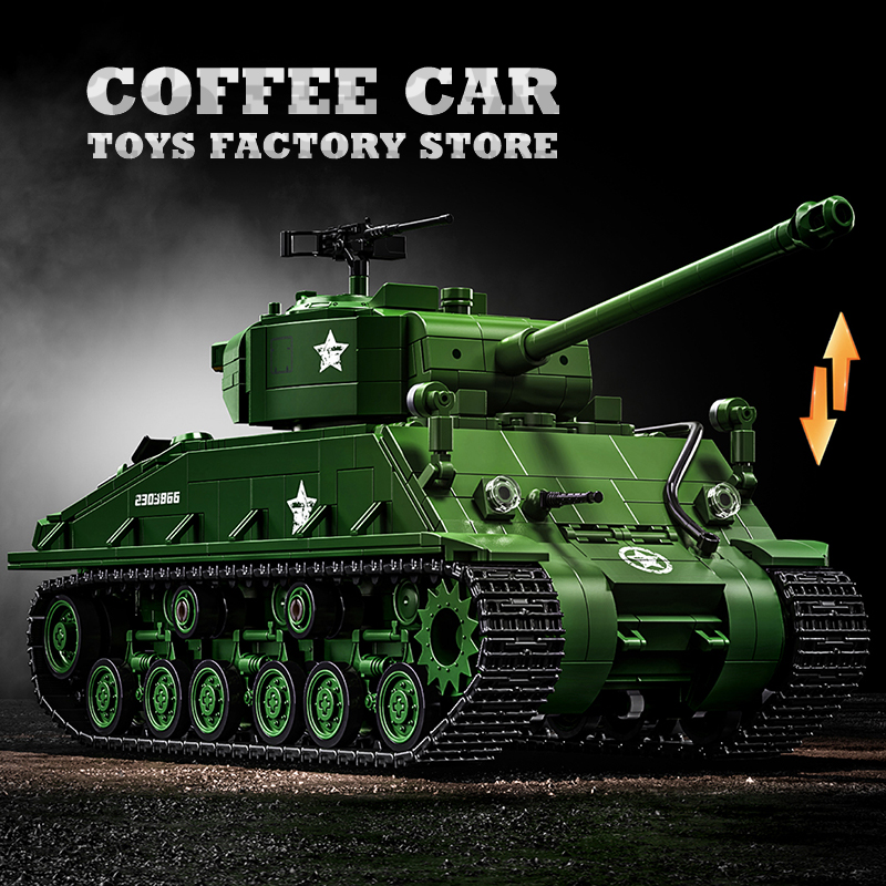 مكعبات بناء دبابة M4 للجيش الأ - مراجعة Lego Compatible Military Tank وسعره