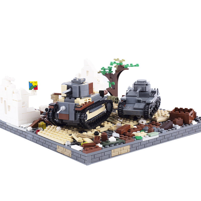 WW2 اليابان العسكرية دبابات ال - مراجعة Lego Compatible Military Tank وسعره