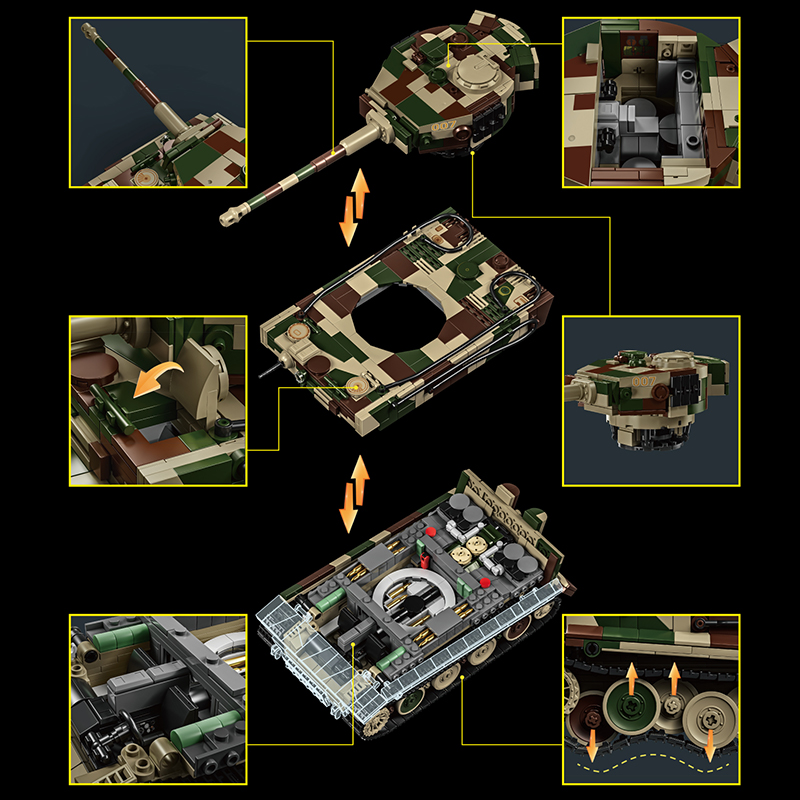 مجموعة مكعبات بناء دبابة النمر - مراجعة Lego Compatible Military Tank وسعره