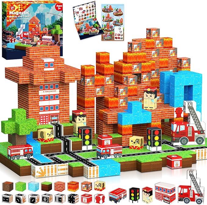 كتل مغناطيسية 100 قطعة مجموعة  - مراجعة Magnetic Building Tiles Set 100Pcs وسعره