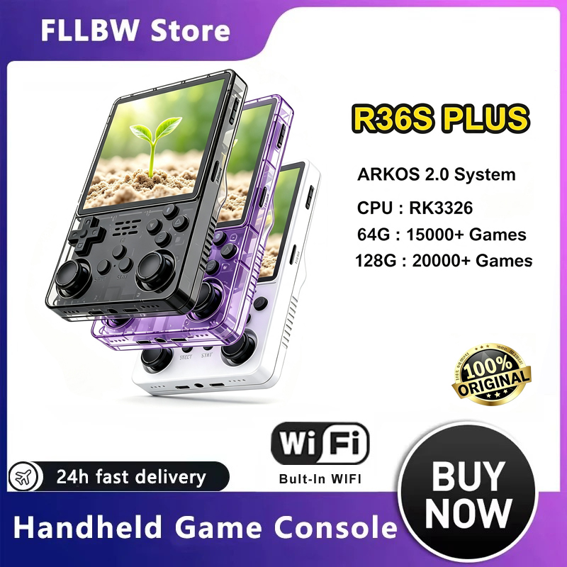 وحدة تحكم ألعاب محمولة أصلية م - مراجعة Retro Handheld Game Console R36S وسعره