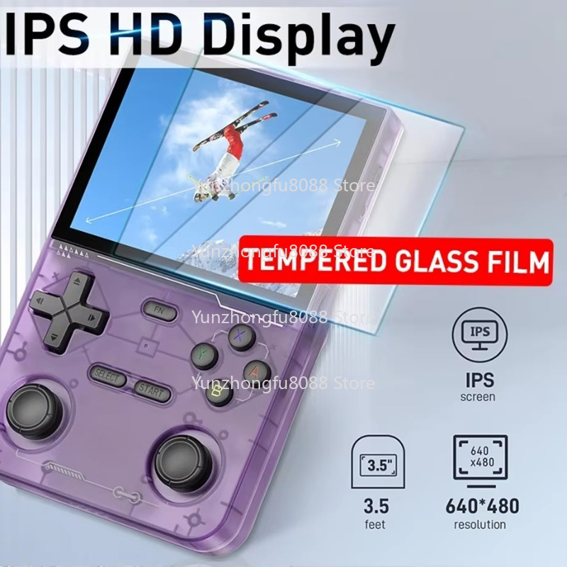 L K36 وحدة تحكم بجهاز لعب محمو - مراجعة Retro Handheld Game Console R36S وسعره