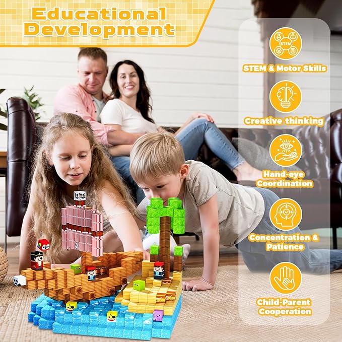 كتل مغناطيسية - مجموعة عالم مغ - مراجعة Magnetic Building Tiles Set 100Pcs وسعره